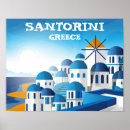 Suche nach santorini poster Aquarell