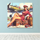 Suche nach vintages flugzeug leinwandbilder Flugbegleiter
