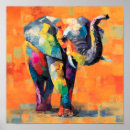 Suche nach gemalter elefant poster Lebendige tierkunst
