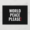 Suche nach weltfrieden postkarten Typografie