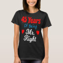 Suche nach 45 hochzeitstag tshirts Jahrestag