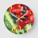 Suche nach orange blumen wanduhren Für sie