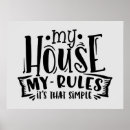 Suche nach house rules poster Funny