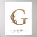 Suche nach buchstabe g poster Gold
