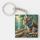 Suche nach tiger im dschungel schlüsselanhänger Tiere