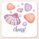 Suche nach muscheln untersetzer Aquarell