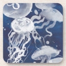 Suche nach qualle untersetzer Aquarell