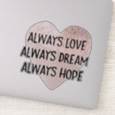 Suche nach hoffnung und liebe aufkleber Inspirierend