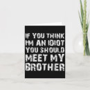 Suche nach idiot karten Bruder