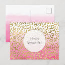 Suche nach rosa leopard postkarten Gold