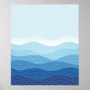Suche nach wellen poster Blau