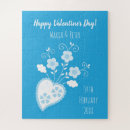 Suche nach blaues herz puzzle Blume