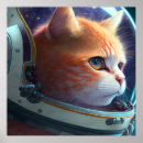 Suche nach space cat poster Ai generiert