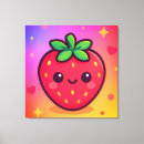 Suche nach kawaii cartoon leinwandbilder Erdbeere
