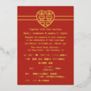 Suche nach moderne chinesische hochzeit einladungen Goldfolie