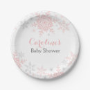 Suche nach rosa schneeflocken teller Babydusche