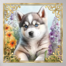 Suche nach sibirischer husky poster Aquarell