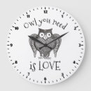 Suche nach cartoon owl wanduhren Heart