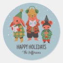 Suche nach süßes tier aufkleber Frohe weihnachten