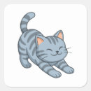 Suche nach gestreifte katze aufkleber Grau