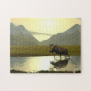 Suche nach elch puzzle Sonnenuntergang
