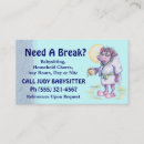 Suche nach babysitting visitenkarten Niedlich