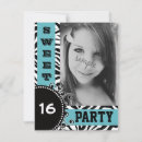 Suche nach zebra 16 party geburtstag einladungen Modern