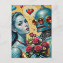 Suche nach blauer roboter postkarten Herz