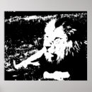 Suche nach schwarzer löwe poster Schwarz und weiß