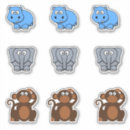 Suche nach wilder affe aufkleber Elefant