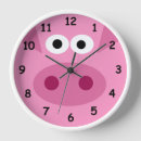 Suche nach niedliches schwein wanduhren Rosa