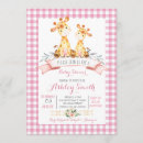 Suche nach rosa giraffe einladungen Babydusche