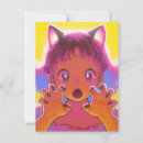 Suche nach mädchen mit katze postkarten Fantasie