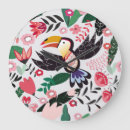 Suche nach tropische vögel wanduhren Blume