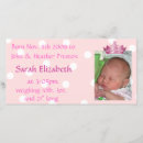Suche nach prinzessin horizontale fotokarten Geburtsankündigung
