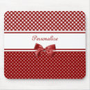 Suche nach rot mit weissen punkten mousepads Rot und weiß