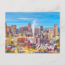 Suche nach detroit skyline poster postkarten Michigan