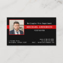 Suche nach feuerwehrmann visitenkarten Dünne rote linie