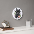 Suche nach niedliche schwarze katze wanduhren Kitty