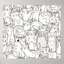 Suche nach schwarz weißes muster poster Doodle