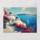 Suche nach griechische landschaft postkarten Santorini