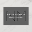 Suche nach monogramm visitenkarten Modern