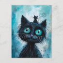 Suche nach schwarze katze postkarten Skurril