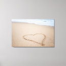 Suche nach herz im sand leinwandbilder Liebe