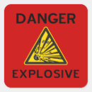 Suche nach explosiv aufkleber Gefahr