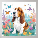 Suche nach basset hound kunst poster Haustier