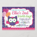 Suche nach lila eule einladungen Girl