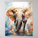 Suche nach bunter elefant poster Groß
