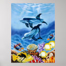 Suche nach delphin im ozean poster Korallenriff