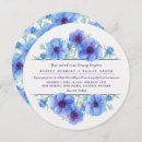 Suche nach blauer und grüner empfang hochzeits einladungen Blume